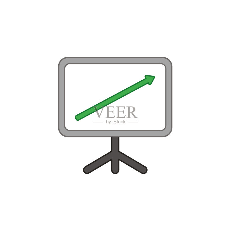 带有箭头的销售图表板图标概念图标素材