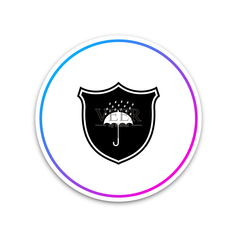 白色背景上的防水图标图标素材