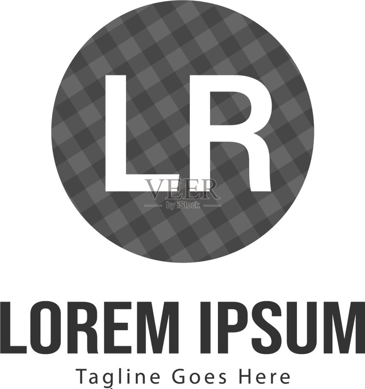 首字母LR现代框架标志模板图标素材
