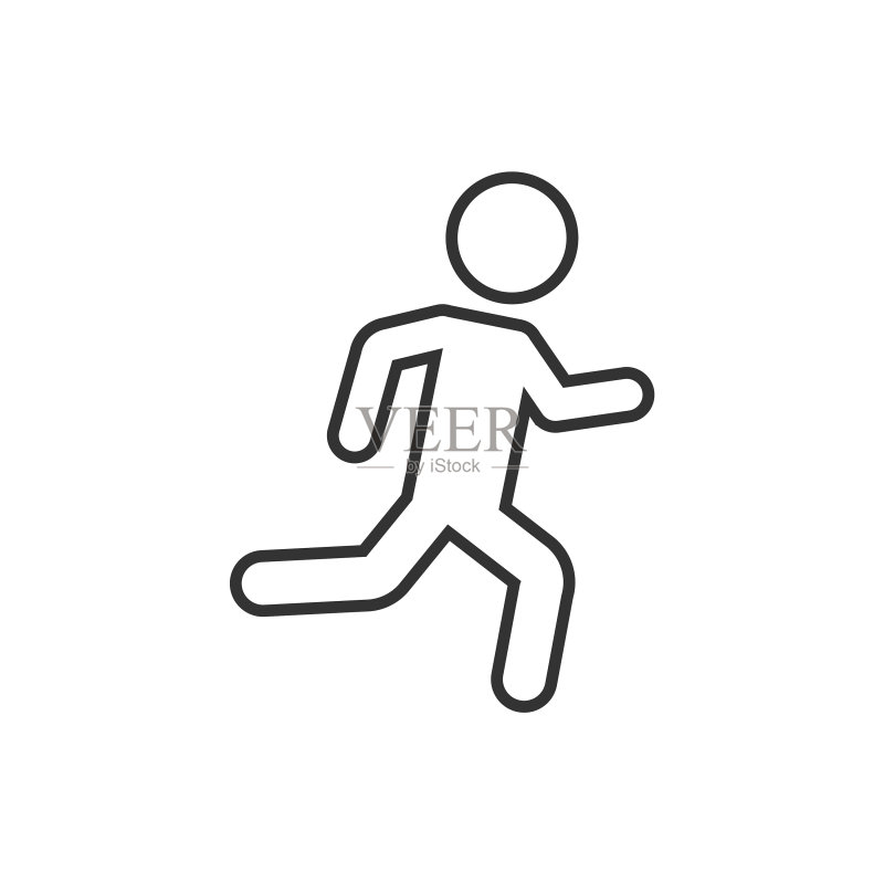 跑步标志图标图标素材