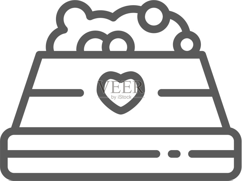 宠物食品碗线条图标图标素材