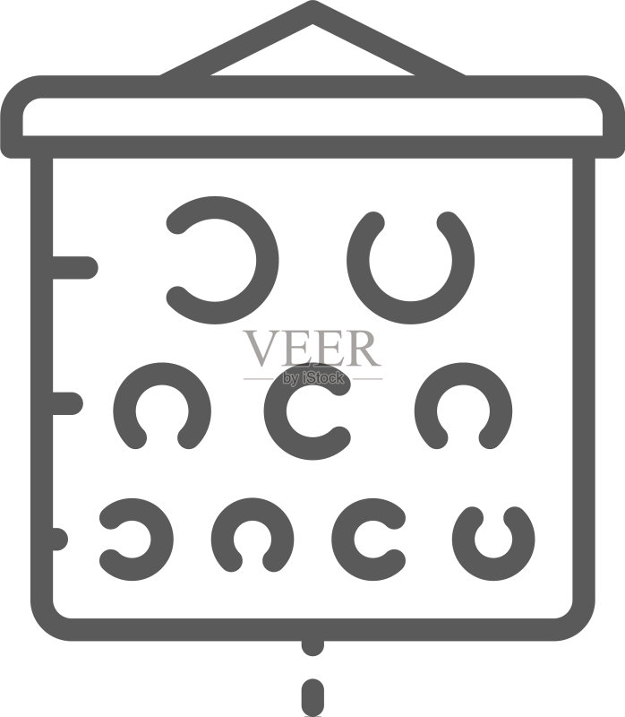 视力测试图表线性图标图标素材