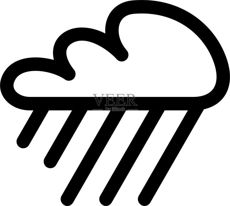 暴雨天气图标图标素材
