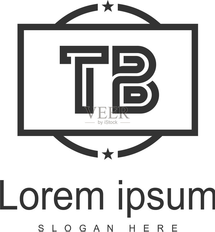 TB首字母现代框架标志模板图标素材