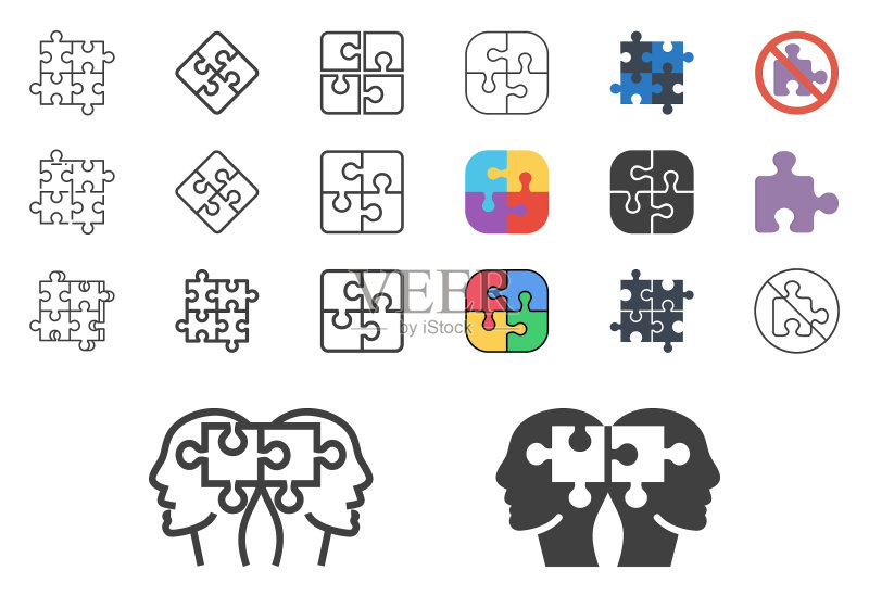 拼图图标集图标素材