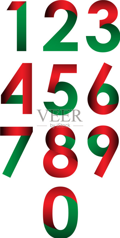 数字集合模板设计图标素材