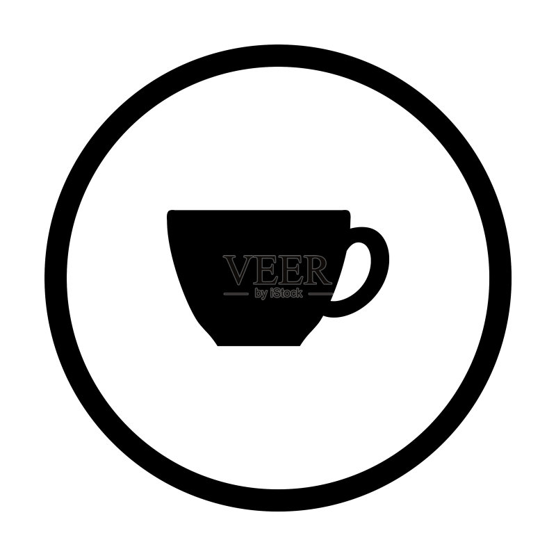杯子和圆圈图标素材