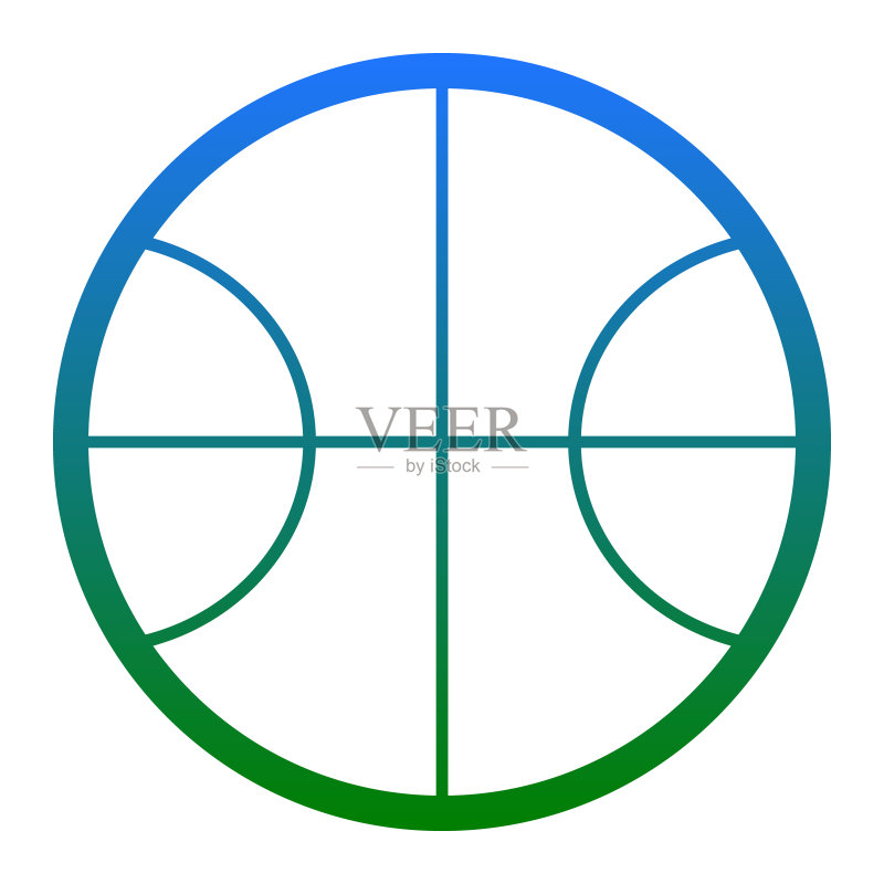 白色篮球标志图标素材