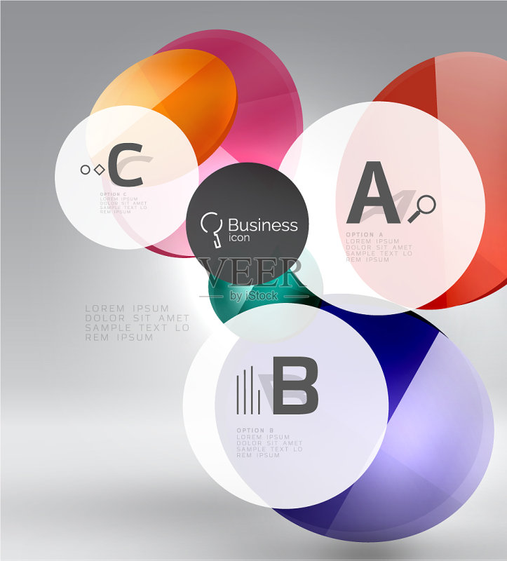圆信息图图标素材