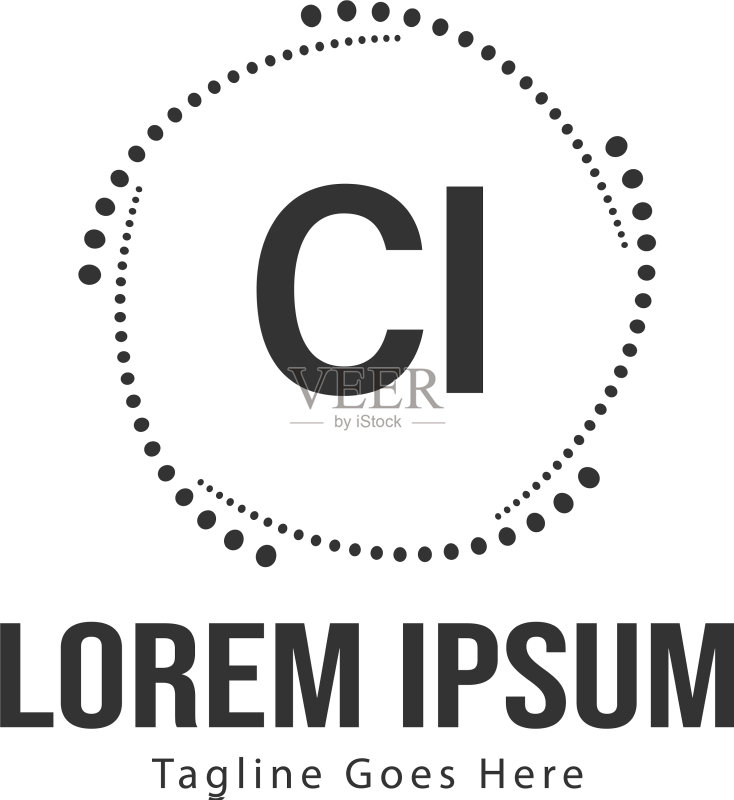 CI首字母现代框架标志模版图标素材