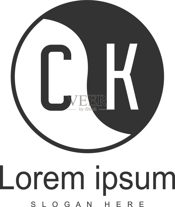 现代框架CK初始标志模板图标素材