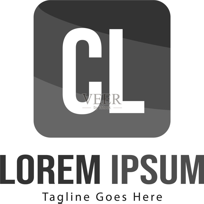 CL首字母现代框架标志模板图标素材