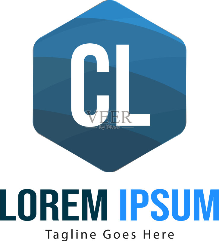 CL首字母现代框架标志模板图标素材