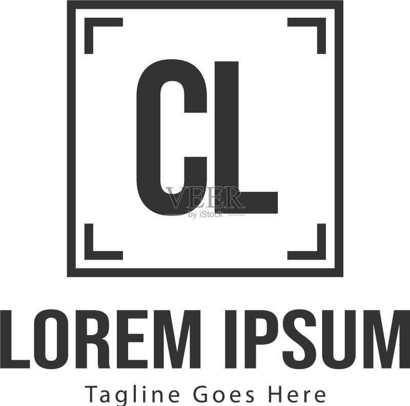 CL首字母现代框架标志模板图标素材