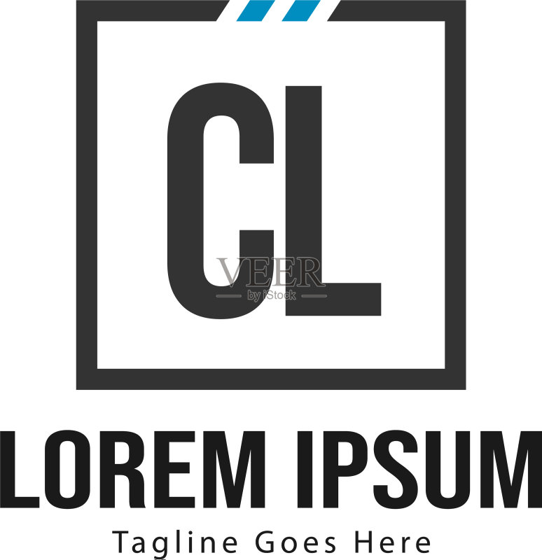CL首字母现代框架标志模板图标素材