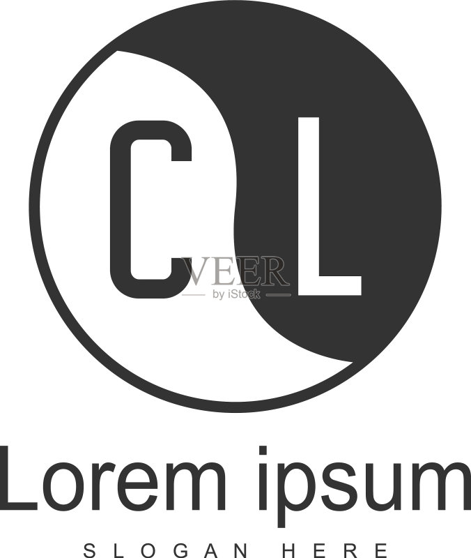 CL首字母现代框架标志模板图标素材