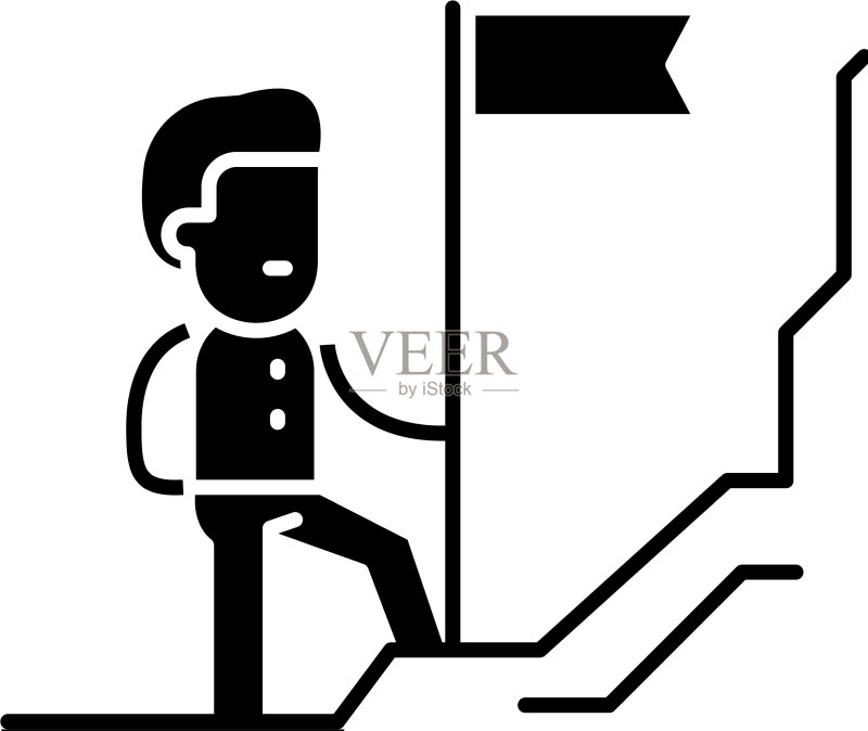 发现者黑色图标标志,已隔离图标素材