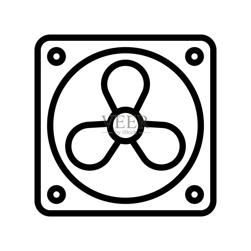 排气扇线性图标图标素材