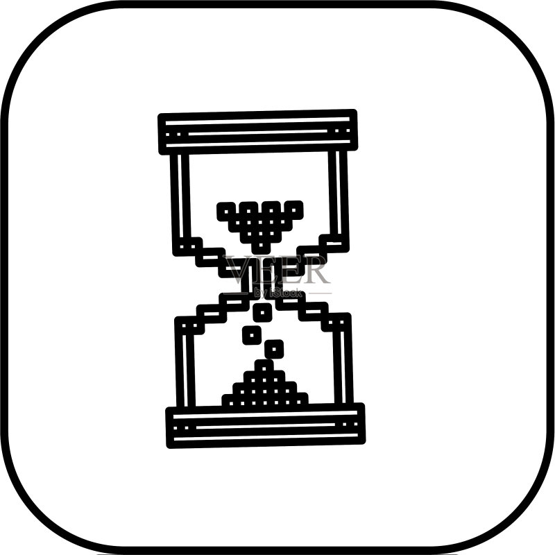 沙漏符号图标人物剪影图标素材