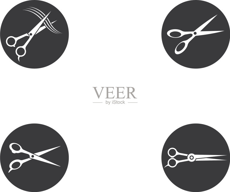 剪刀Logo模板图标图标素材