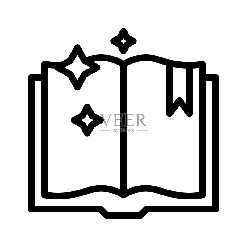 魔法书相关线条风格图标图标素材