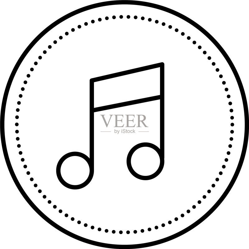 音乐音符按钮隔离图标图标素材