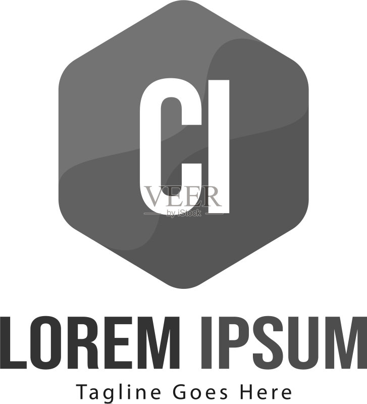 CI首字母现代框架标志模版图标素材