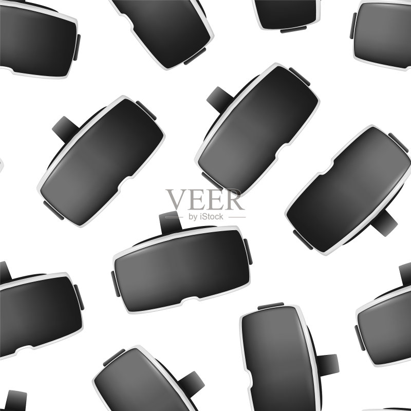 逼真细致的3D虚拟现实头显盒图标素材