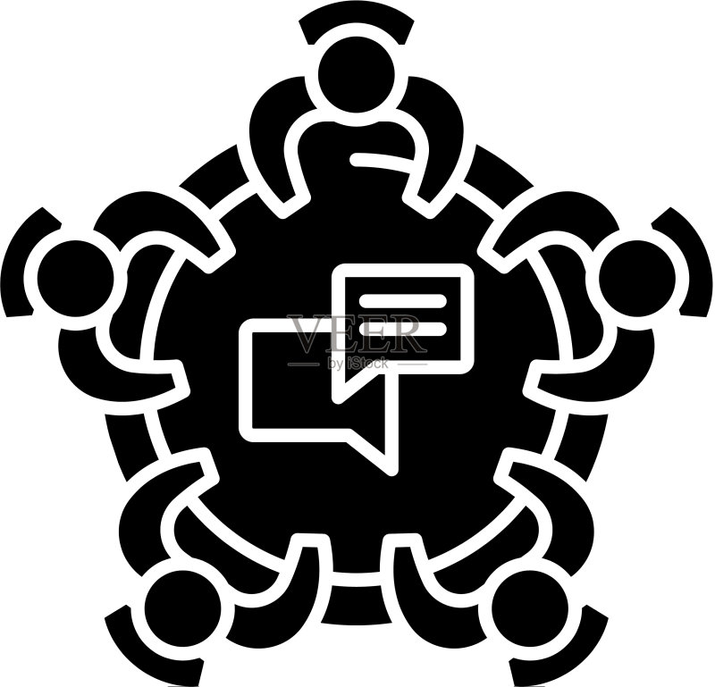 公司会议黑色图标图标素材