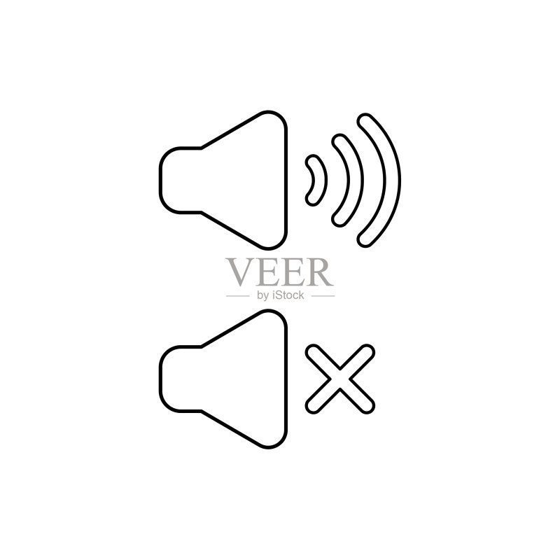 扬声器声音开关符号图标概念图标素材