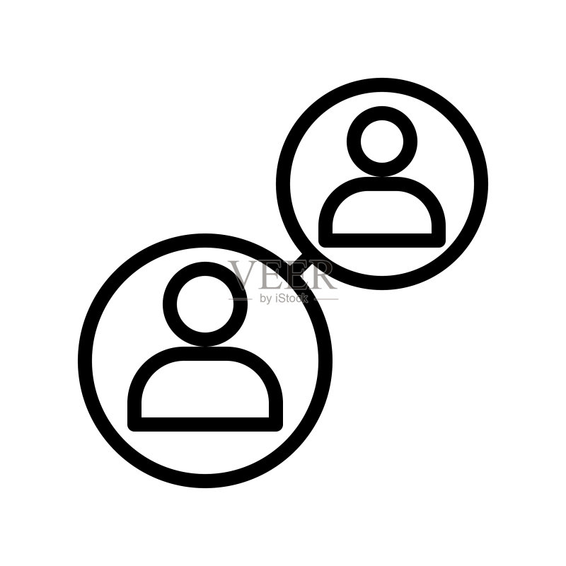 用户连接数字营销线性图标图标素材