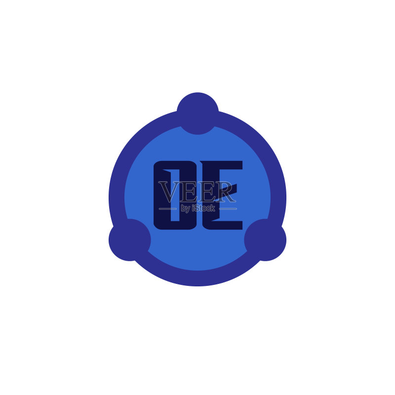字母OE标志模板设计图标素材