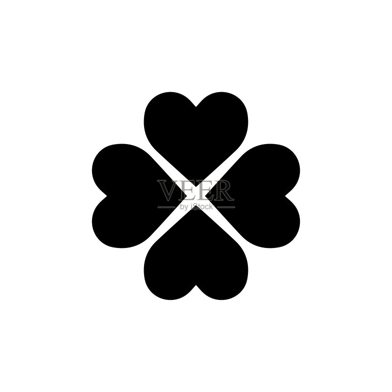 潮流爱心图标扁平矢量模板设计图标素材
