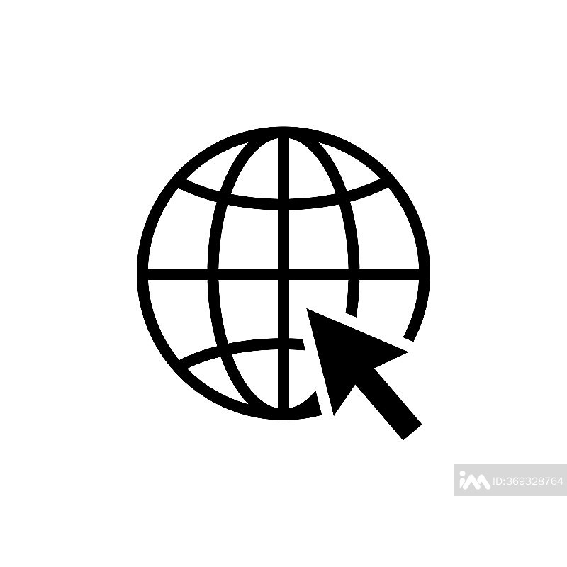 地球图标扁平矢量模板设计图标素材