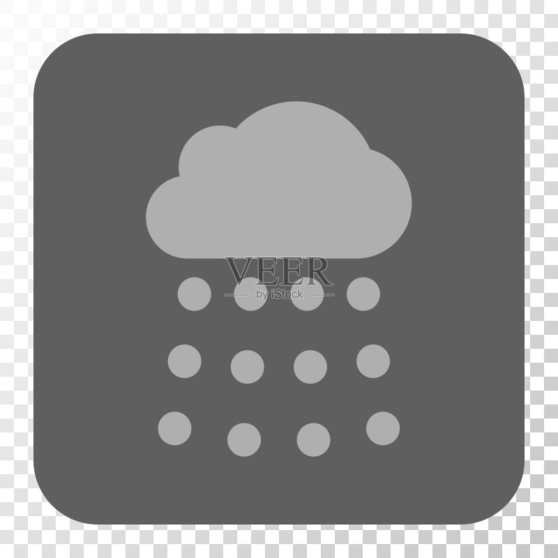 雨云圆形方角按钮图标素材