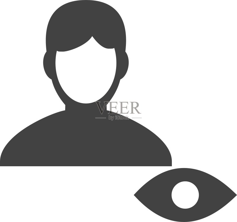 男性侧面轮廓图标素材