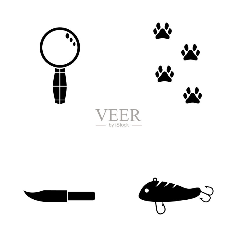狩猎图标集图标素材