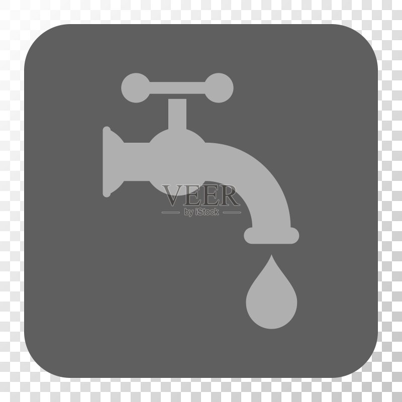 圆形方形水龙头按钮图标素材