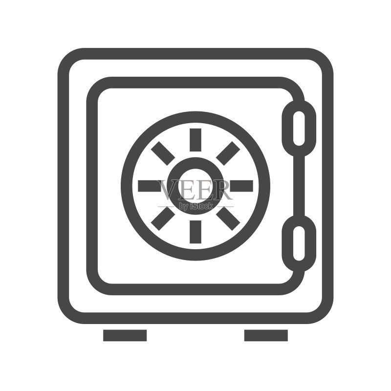 安全细线条图标图标素材