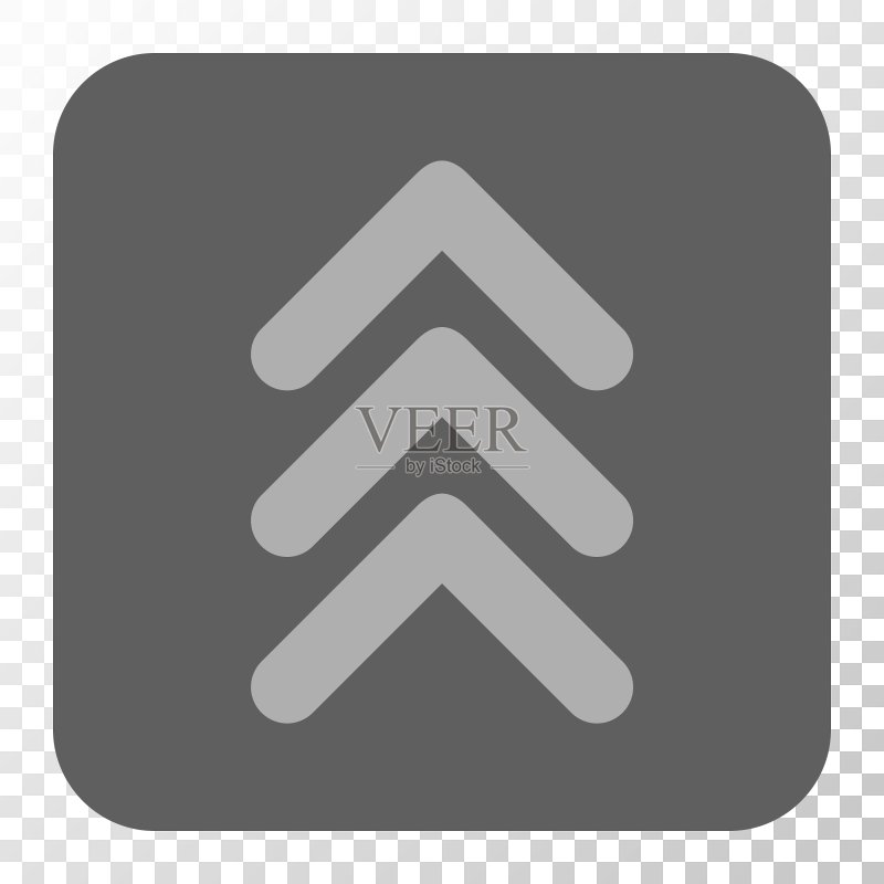 三个箭头向上圆形方块按钮图标素材