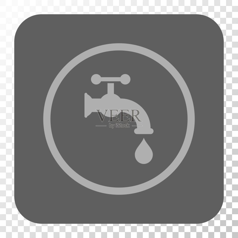 圆形方形水龙头按钮图标素材