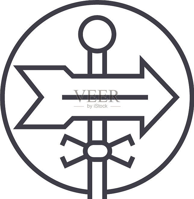 方向指示线标签图标图标素材