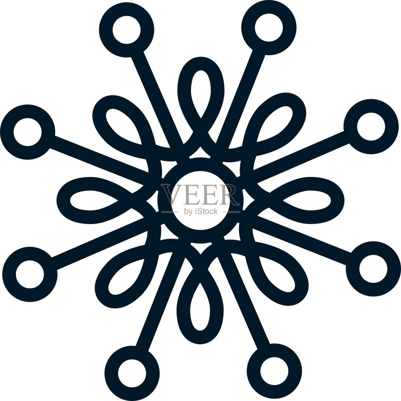 雪花形状图标图标素材