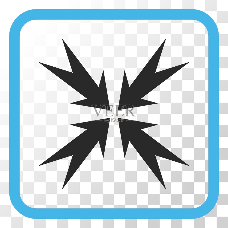 框架中的压缩箭头图标图标素材