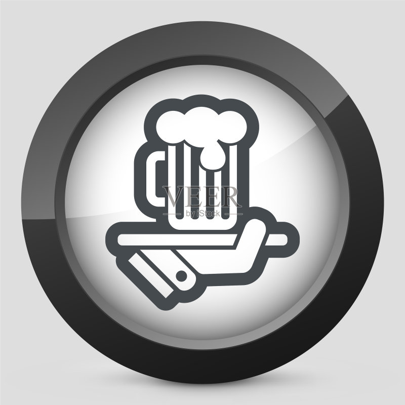 服务员送啤酒图标图标素材