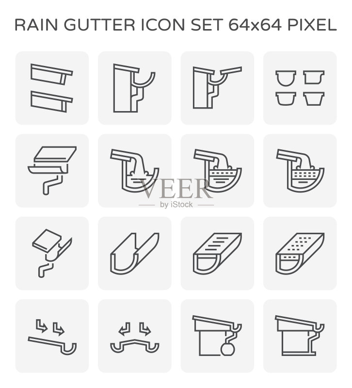 雨水槽图标图标素材