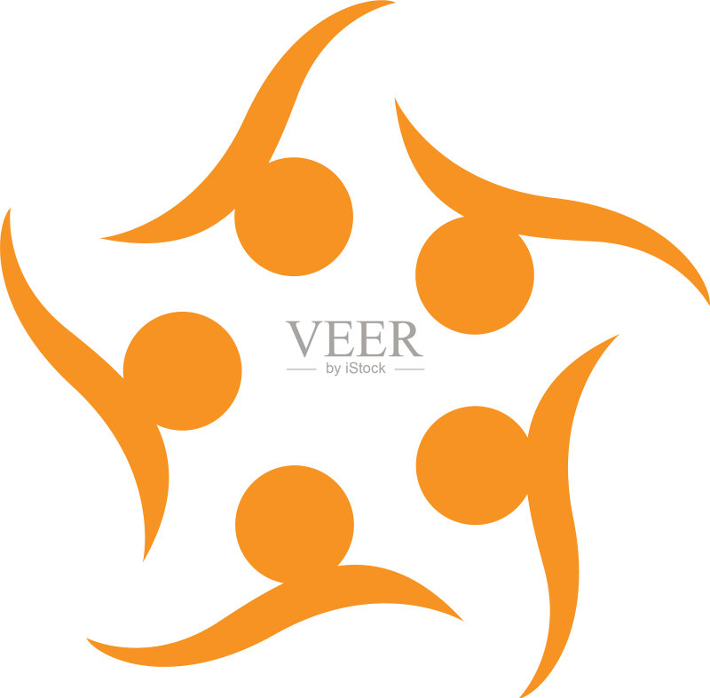 星形社区人群Logo和标志图标素材