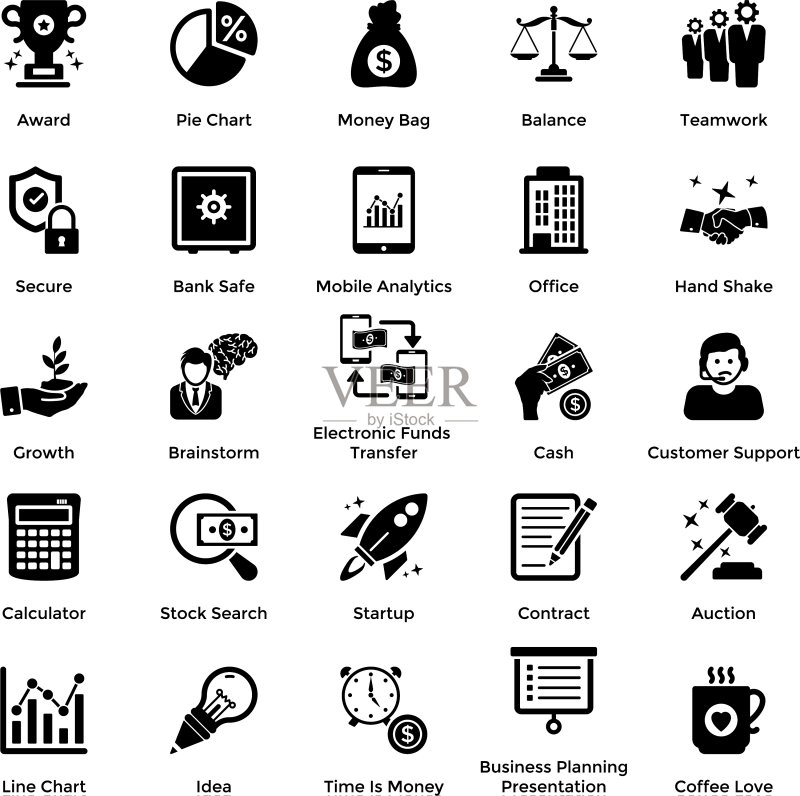 商业金融Glyph图标集1图标素材