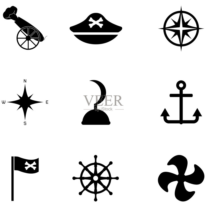海盗图标合集图标素材