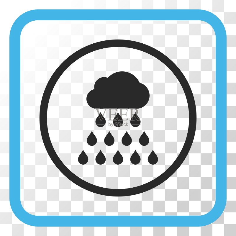边框中的雨云图标图标素材